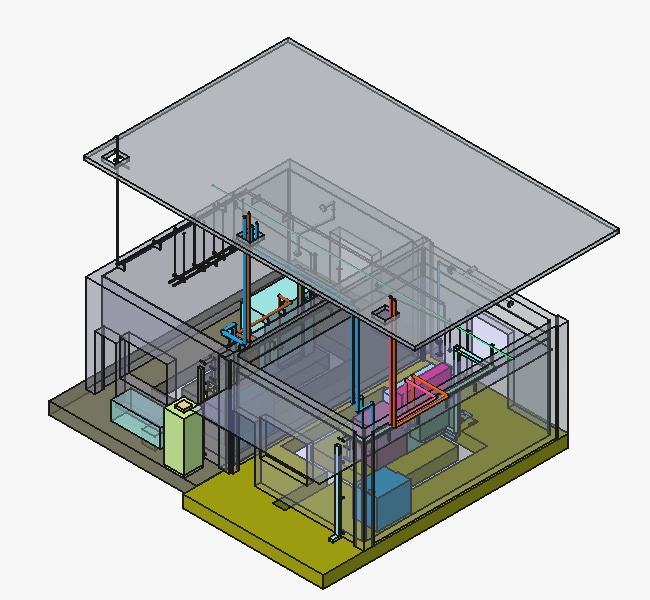3D test facility layout design